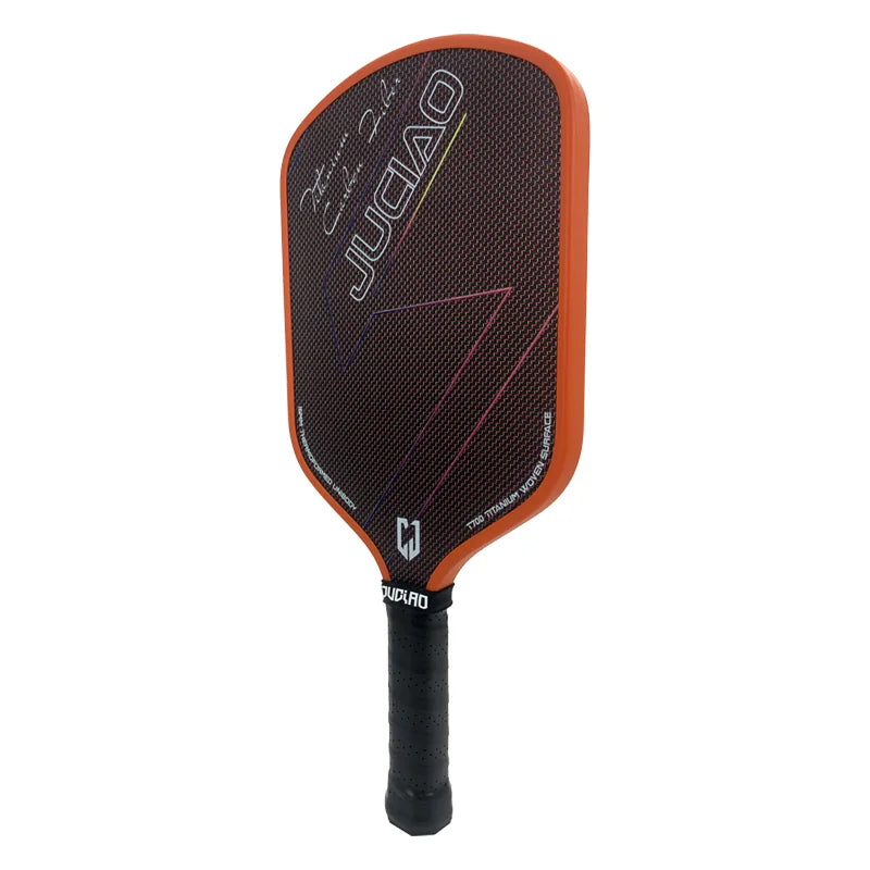 JUCIAO T-Titanium Pickleball Paddle Carbon Fiber Pickleballs For Spin And Control Foam  Injected Edges Thermoformed Pickleball