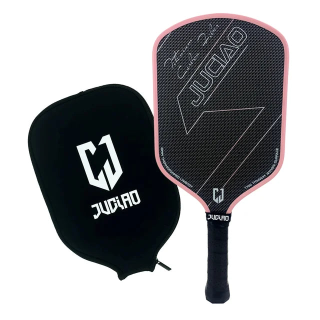 JUCIAO T-Titanium Pickleball Paddle Carbon Fiber Pickleballs For Spin And Control Foam  Injected Edges Thermoformed Pickleball