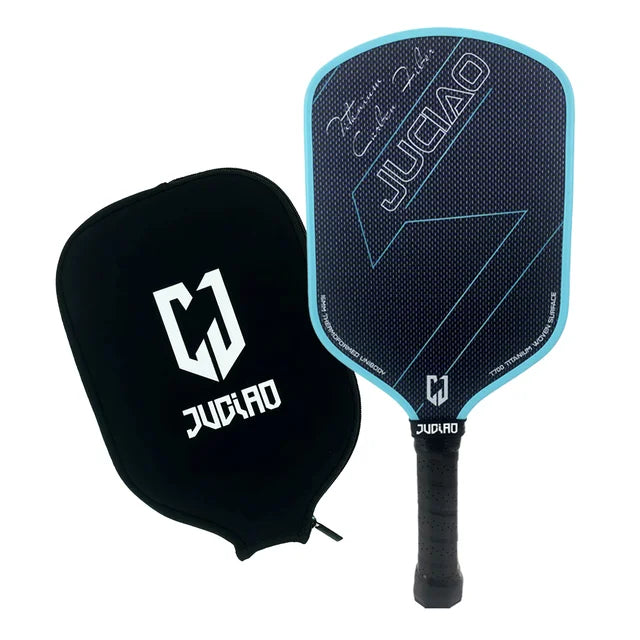 JUCIAO T-Titanium Pickleball Paddle Carbon Fiber Pickleballs For Spin And Control Foam  Injected Edges Thermoformed Pickleball