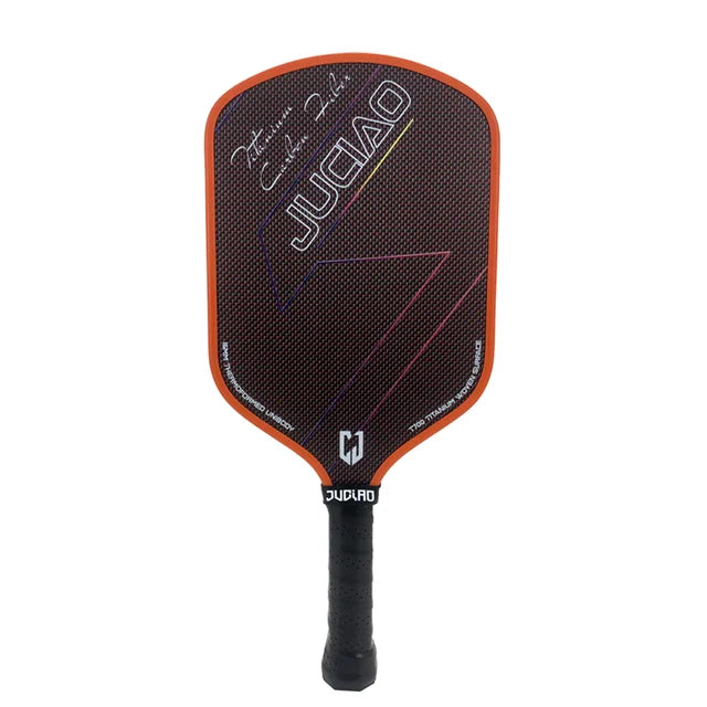 JUCIAO T-Titanium Pickleball Paddle Carbon Fiber Pickleballs For Spin And Control Foam  Injected Edges Thermoformed Pickleball